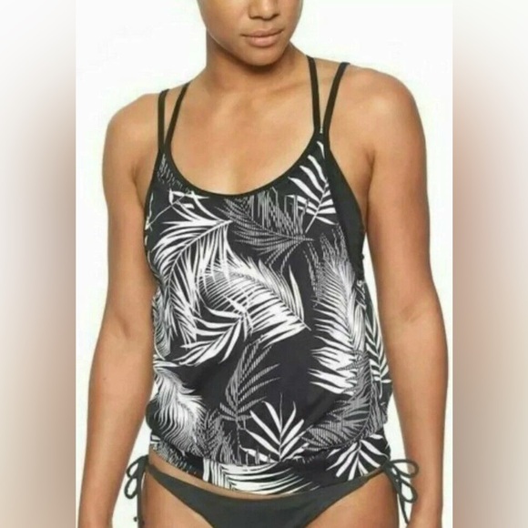 Athleta Other - NEW [Athleta] Black/White Sandy Beach Tankini Swim Swimsuit Top Women's 34B/C